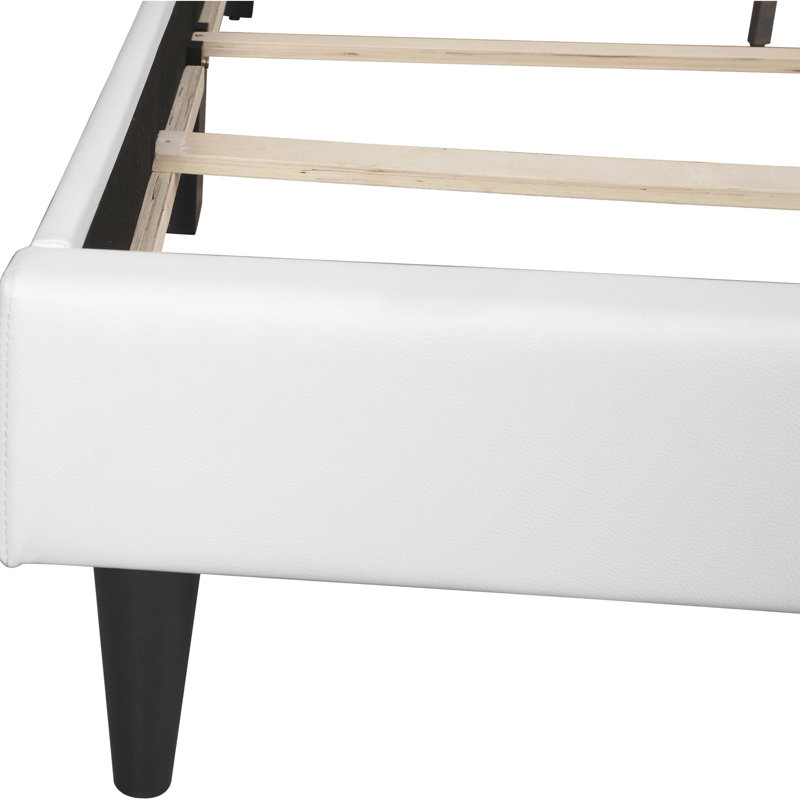 Lit double blanc avec effet apaisant - l 57 po x P 81 po x H 47 po, atmosphère relaxante, taille douillette pour chambre à coucher apaisante 47 po x H 57 po,