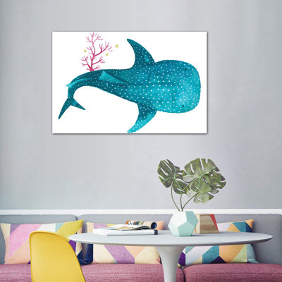 Requin baleine avec corail - imprimé