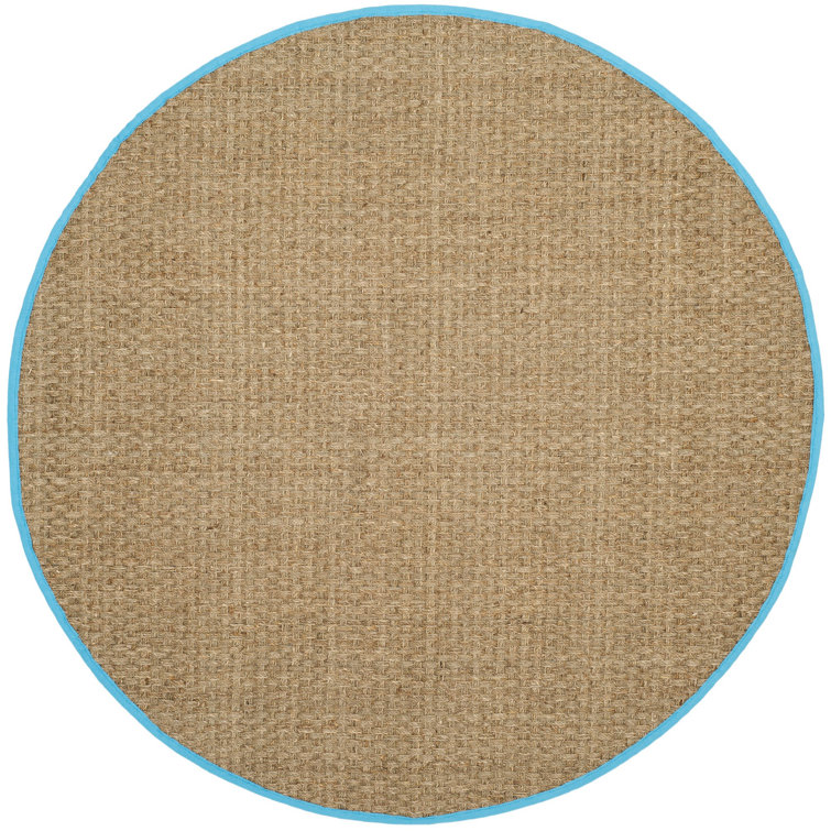 Auckland Bamboo Natural/Turquoise Area Rug