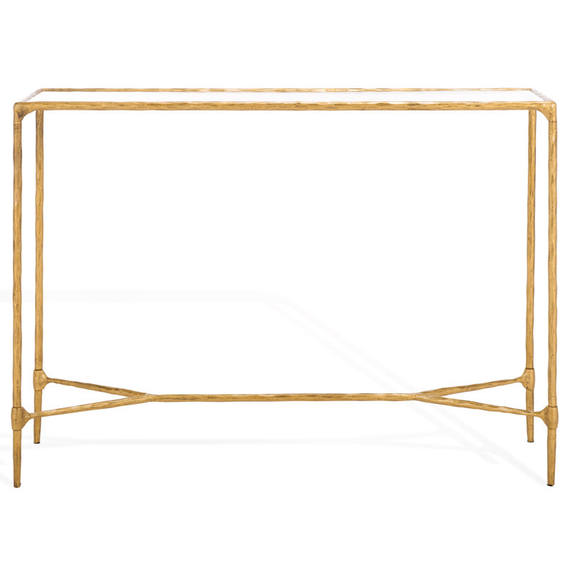 Sewall Metal And Glass Console Table, Brass