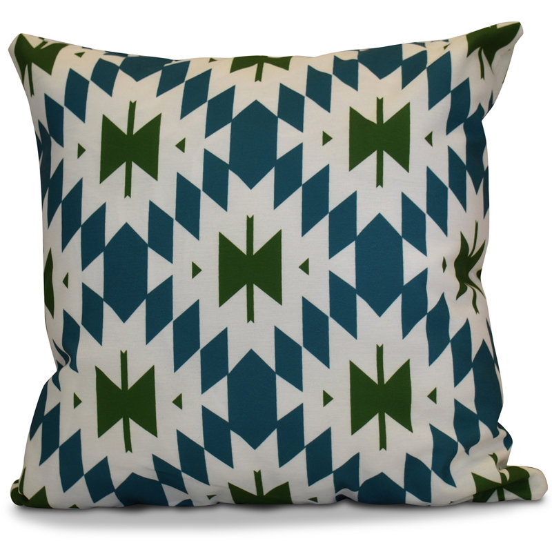 HH Revival Outdoor Square Pillow, Teal, 20"x20"