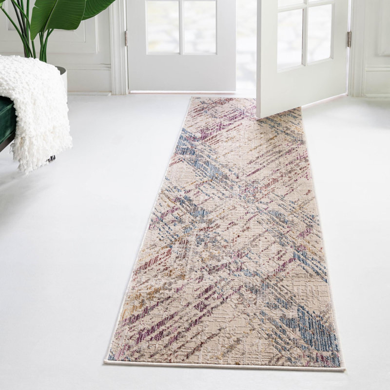 Geometric Indoor Rug, Runner 2' x 8'