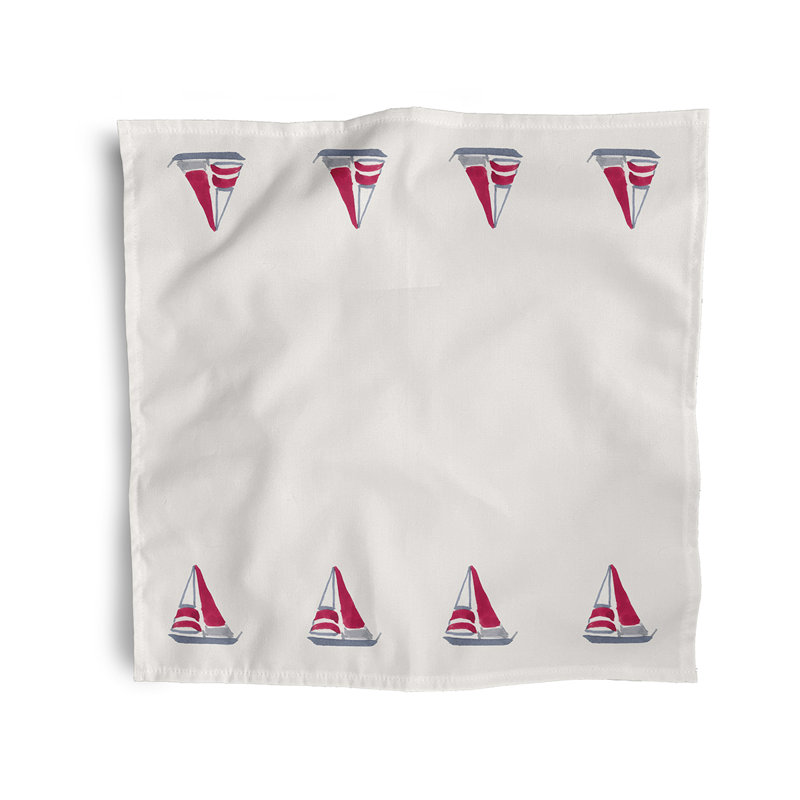 Hanson Sail Away Napkins, White