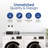 OfficeSimpli Washer Dryer Countertop 27.5 x 54 Heavy-Duty Laundry Countertop Over Washer and Dryer, Laundry Room Countertop Organization Solution with Non-Slip Pads, Glacier White-113996720-113996721