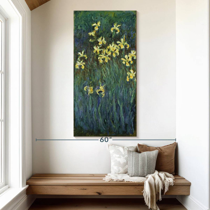 Avery Yellow Irises 1914, 54" H x 27" W