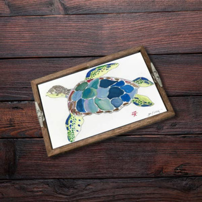 Turtle Driftwood Food Serving Tray
