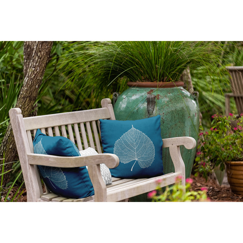  Housse et insert de coussin décoratif en polyester pour intérieur / extérieur E par Design, Bleu sarcelle irréel