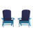 Chaises Adirondack en résine de polyester toutes saisons avec coussins Rangins-1054847153