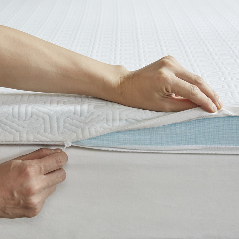 Sleep Philosophy Gel Memory Foam Mattress Topper, Queen, 2"