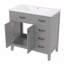 Meuble-lavabo 36 po avec lavabo et armoire gris avec tiroirs-124430695