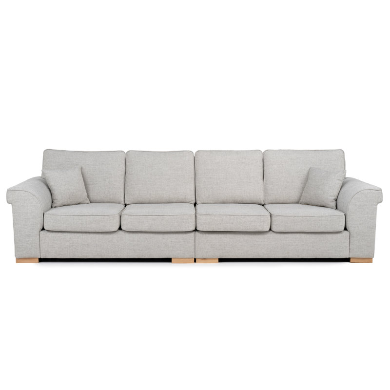 Angiolo 4 Seater Sofa, Silver