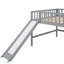 Lit mezzanine double pleine grandeur avec échelle et glissade-2033240352