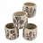 Set of 4 Gray Cement Planters 4.3" – Botanical Design Flower Pots