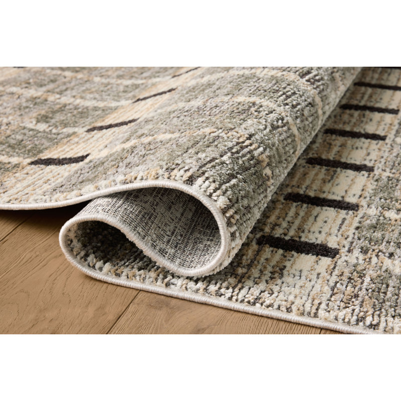 Tapis sauge / granit Jeremiah Brent x Loloi Bleecker, Rectangle 4pi x 6 pi