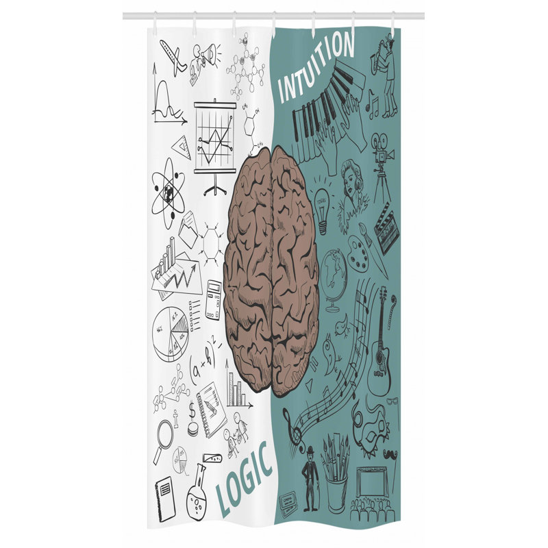 Shower Curtain with Hooks Included, 36" W x 72" L