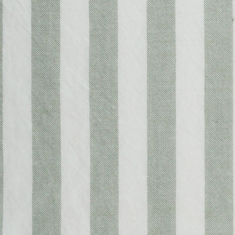 MooMee Striped Duvet Cover Set 100% Washed Cotton Linen Like Textured, Classic Stripes - Sage Green/White