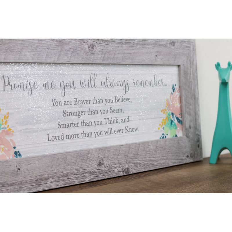 «Promise Me You'll Always Rappelez-vous Braver Stronger Smarter Winnie The Pooh Art