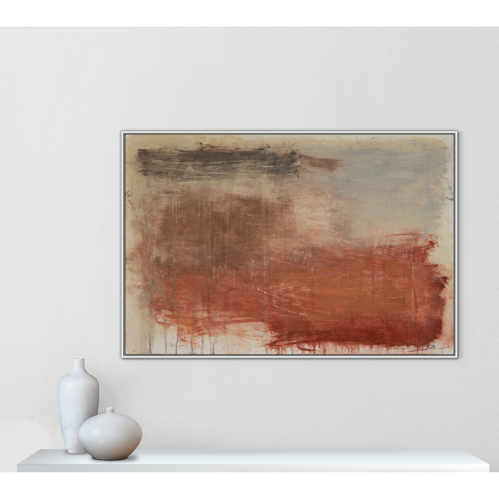 Colin "Autumn Over The Riviera" Print, 41.5" H x 61.5" W, White