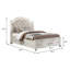 Lit plateforme avec rangement en tissu d'ameublement blanc Sulaman