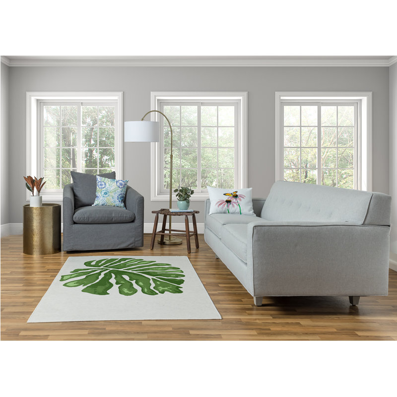 Sueann Chenille Floral Indoor Rug, Rectangle 4' x 6'
