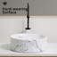 Lavabo vasque rond en marbre noir et blanc 15 po x 15 po Lavabo vasque de salle de bain rond au-dessus du comptoir