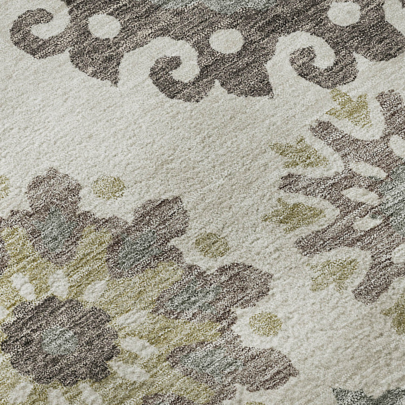 Premium Machine Washable Prisco Beige Rug, Rectangle 8' x 10'