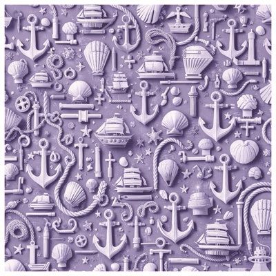 Nautical Elements Anchors Shells Comforter