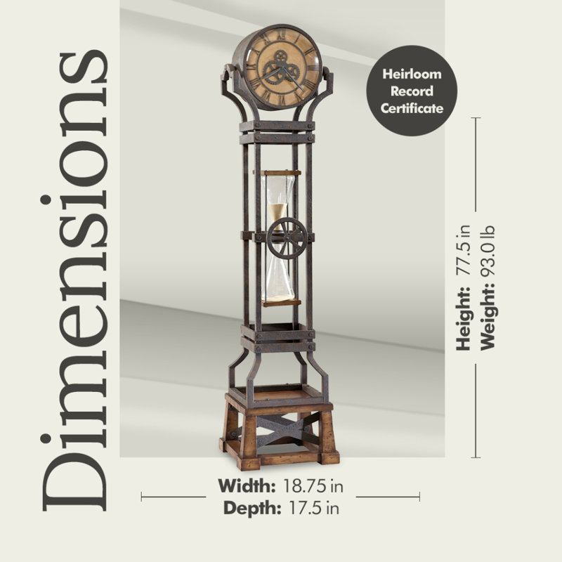 Hourglass Grandfather Clock