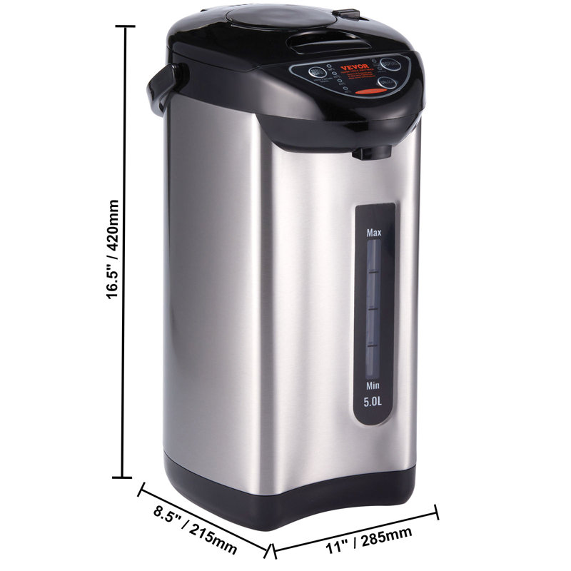 Bouilloire électrique en acier inoxydable VEVOR, 5 litres