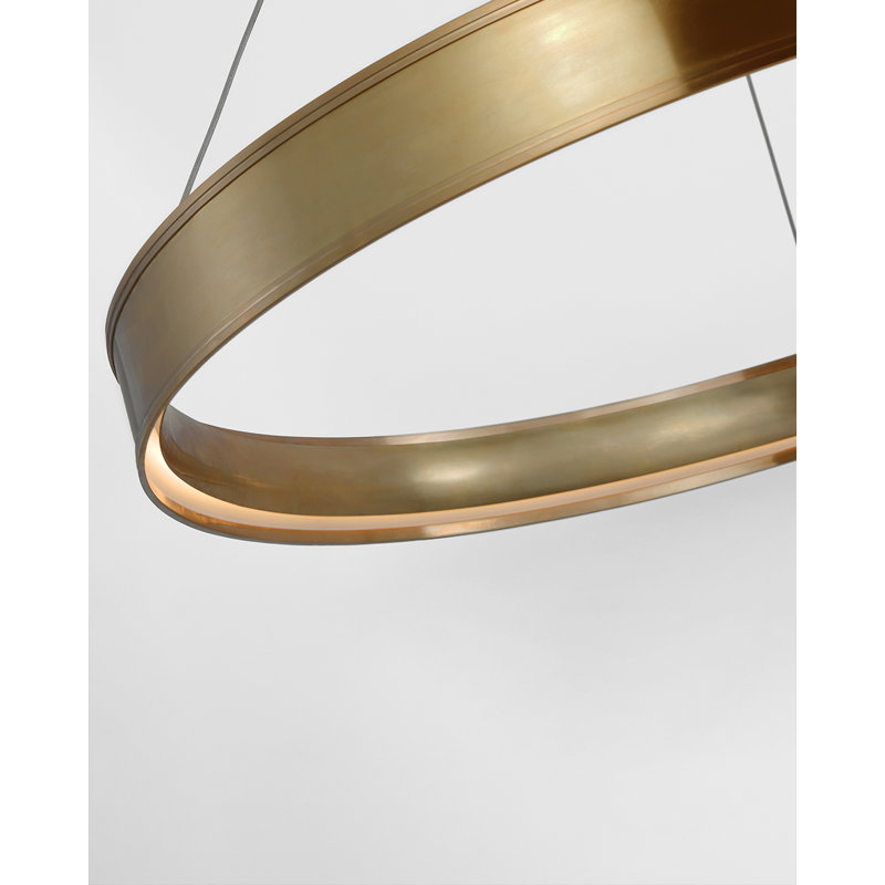 Connery 6 - Light LED Chandelier, Antique-Burnished Brass