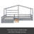 Twin Size House Platform Bed With Three Storage Drawers-721175348