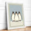 Three Penguins Minimalist - Framed Print-1980690997-1980691002