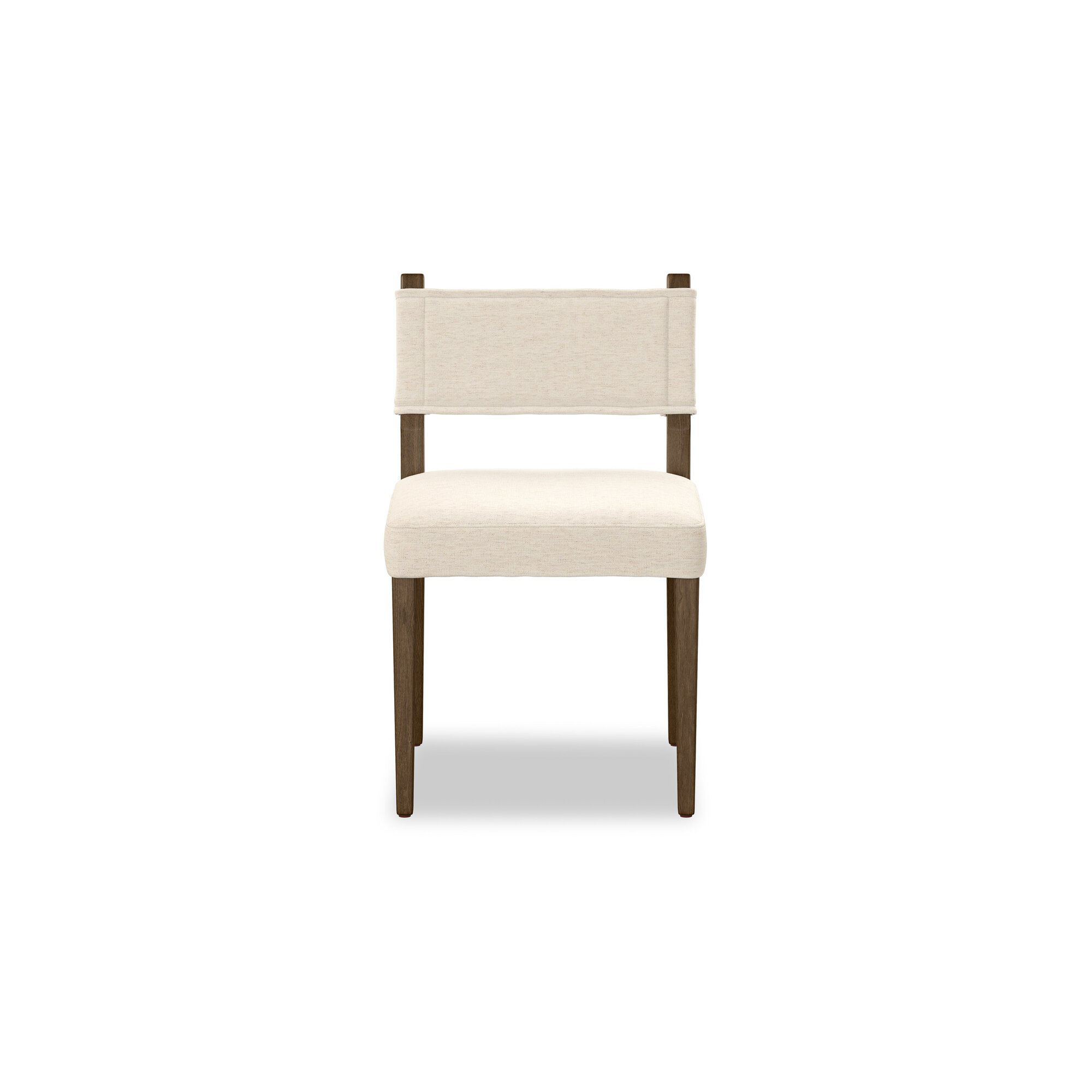 Lorretta Leather Side Chair, Polyester/Leather Crypton Nomad Snow, Brown