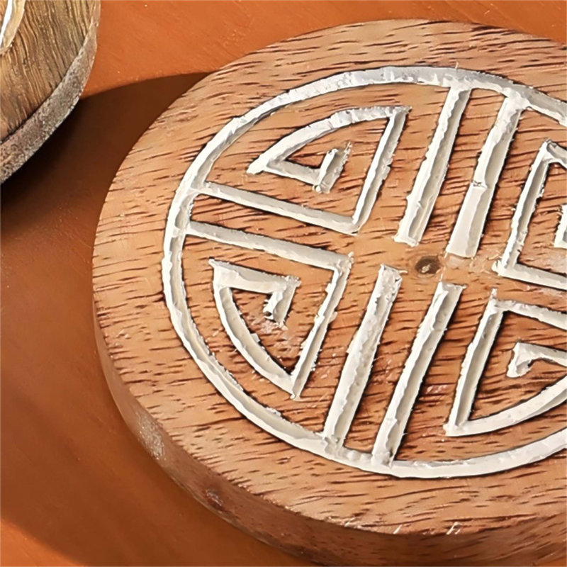 Ensemble de 4 sous-verres en bois pour la maison et le bureau, protégeant les meubles avec un design minimaliste moderne et une qualité supérieure