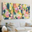 Brushy Tropics I - Toile tendue sur mesure avec châssis - 3 pièces-1816609492