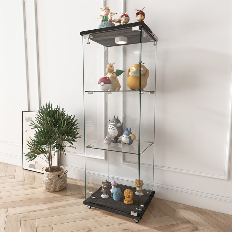 Vitrine moderne en verre avec lumières DEL