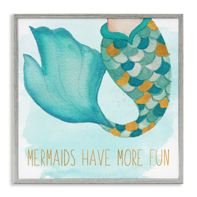 «Mermaids Have Fun», art de la giclée encadrée par Elizabeth Medley