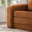 Canapé-lit pliable 2 pièces orange, confortable en chenille à motif goutte d'eau, mousse haute densité et coussins décoratifs pour lit convertible de dortoir orange avec bords arrondis doux