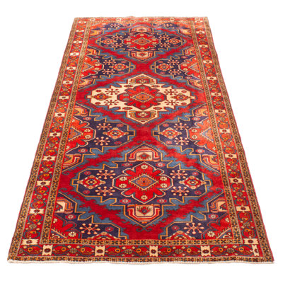 One Of Kind Handmade Konya Anatolian Red Rug 4'11" x 10'4"