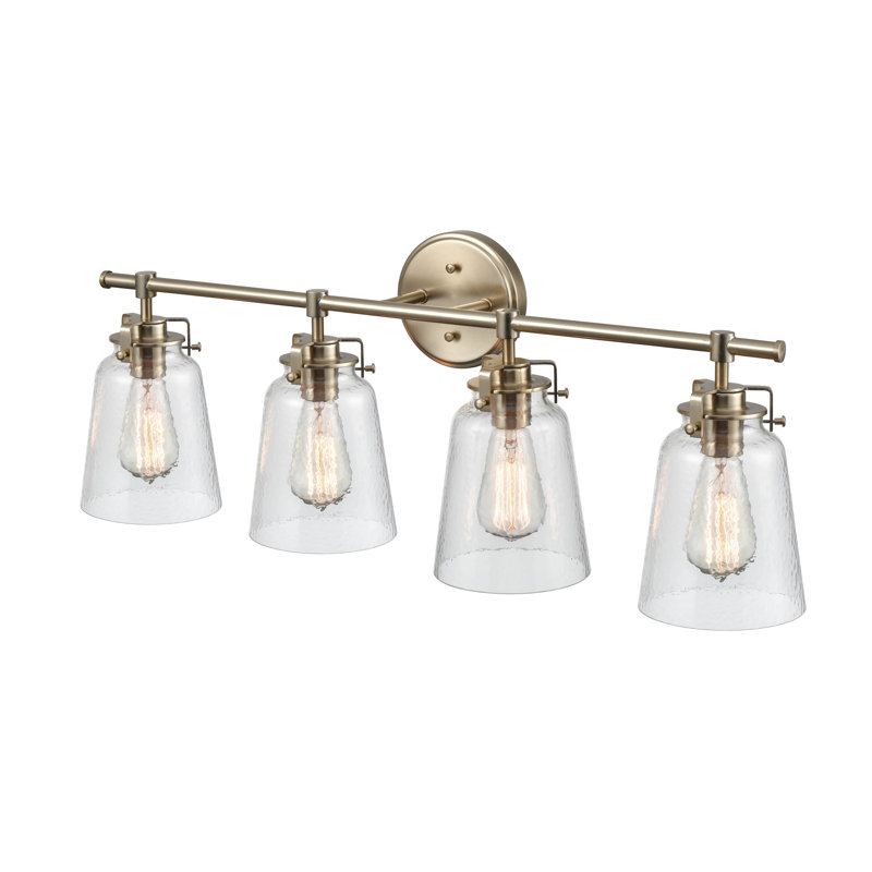 Éclairage de salle de bain 4 lumières à intensité variable Redner, Or moderne
