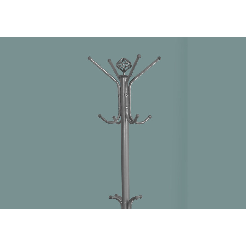 Annadale Freestanding Coat Rack, Silver