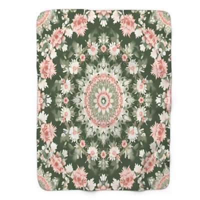 Sacred Geometry Spin - 1 Piece Premium Sherpa Blan Throw Blanket