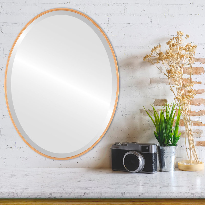 Bugarin Oval Mirror, 16.62" H x 20.62" W, Gold Paint