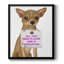 «Love and Chihuahua», toile encadrée de qualité supérieure - prête à être accrochée-864130673-864130674