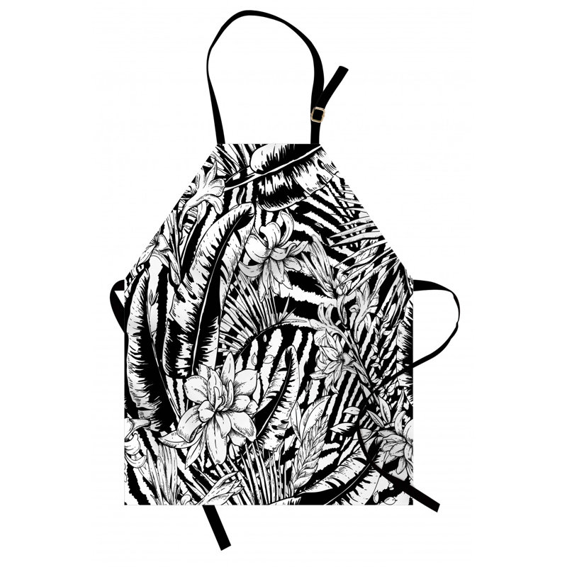 Tablier de fleurs et feuilles jungle