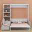 Lit escamotable mural avec canapé et tablettes Murphy-650604757
