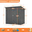 6 pi L 4 pi. D Rangement pour outils d'extérieur, remise toutes saisons pour le jardin, la cour et la pelouse (noir) (24 pieds carrés)