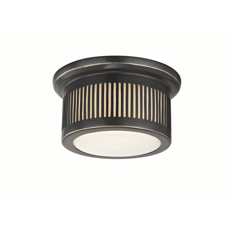 Bangor Glass LED Flush Mount, Old Bronze