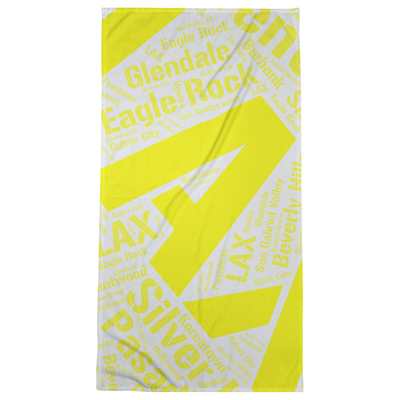 Bath Towel, Yellow, Poly/Cotton, Los Angeles