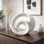 Sculpture Elysia, sculpture abstraite moderne en résine 20 po blanc pour la maison, le bureau, la chambre à coucher et le salon.